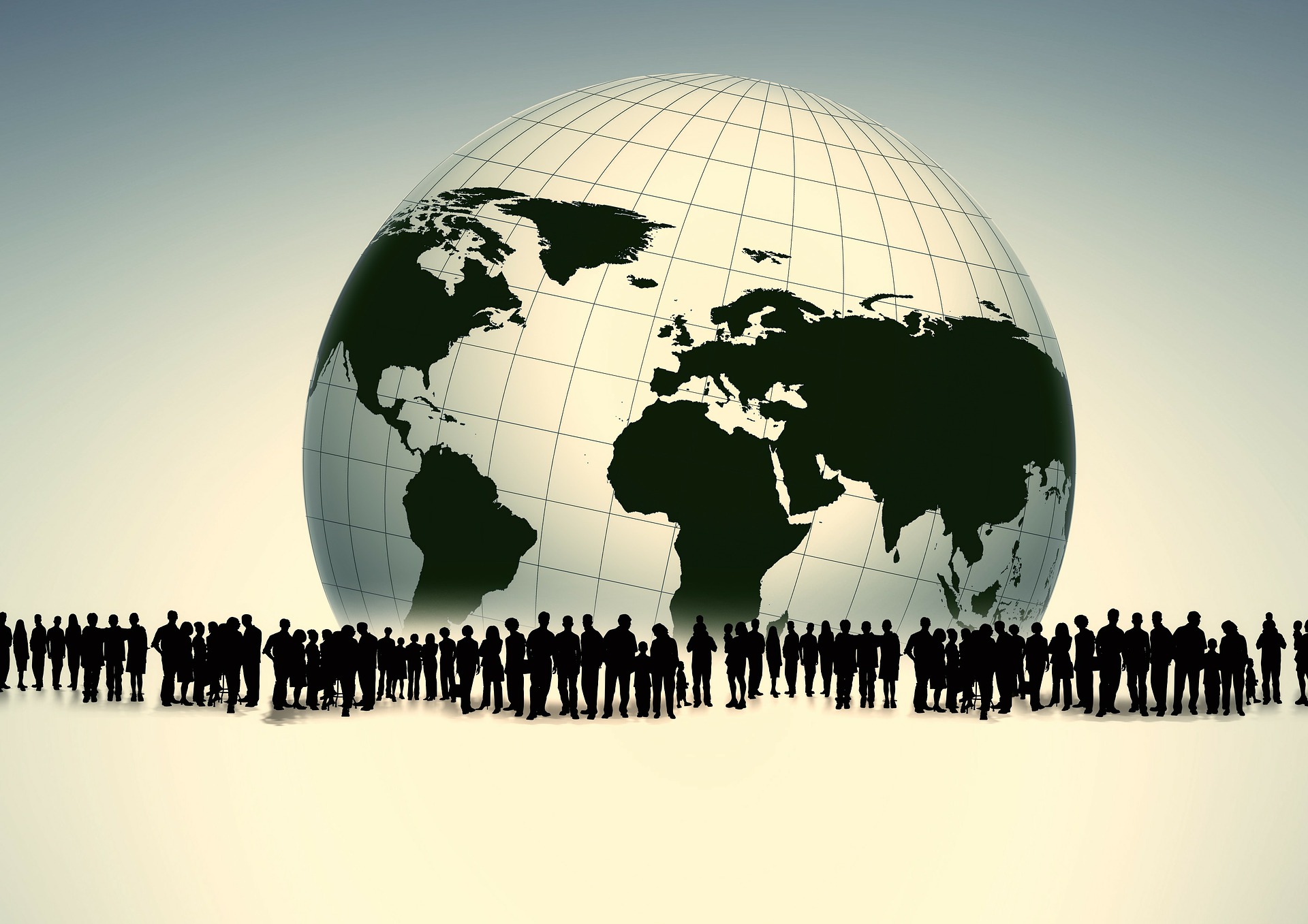 Mensen die een wereldcommunity vormen